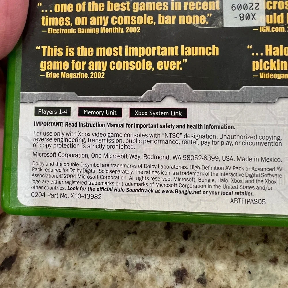 Halo Combat Evolved Xbox Game of the Year Edition CIB Bungie Microsoft NTSC